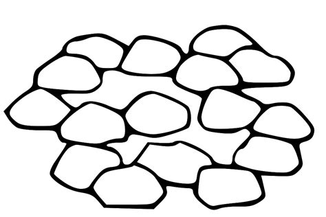 stone clipart|rock clip art black and white.